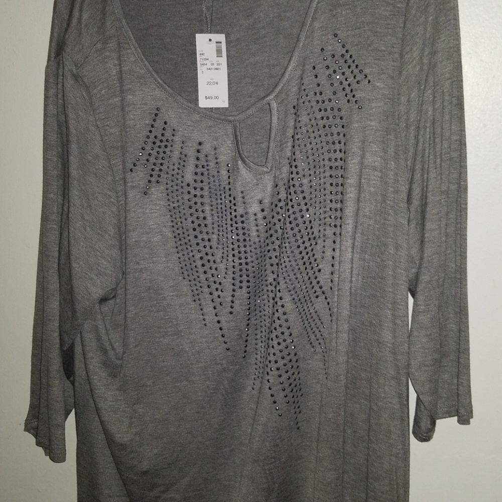 Studded rhinestone blouse size 22/24